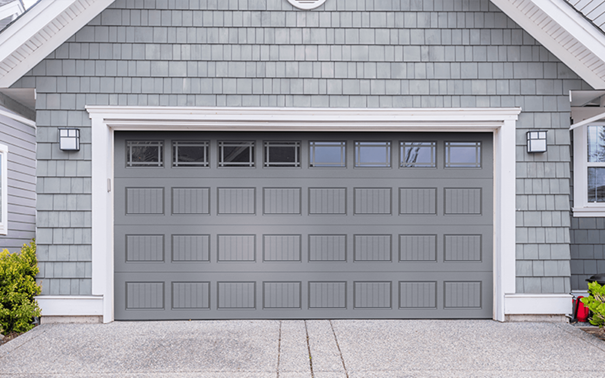 Carriage garage door panel design