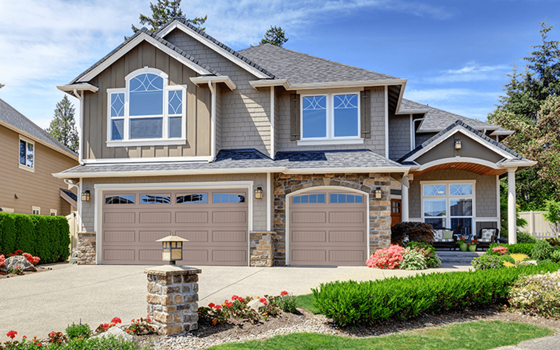 Long Carriage garage door panel design
