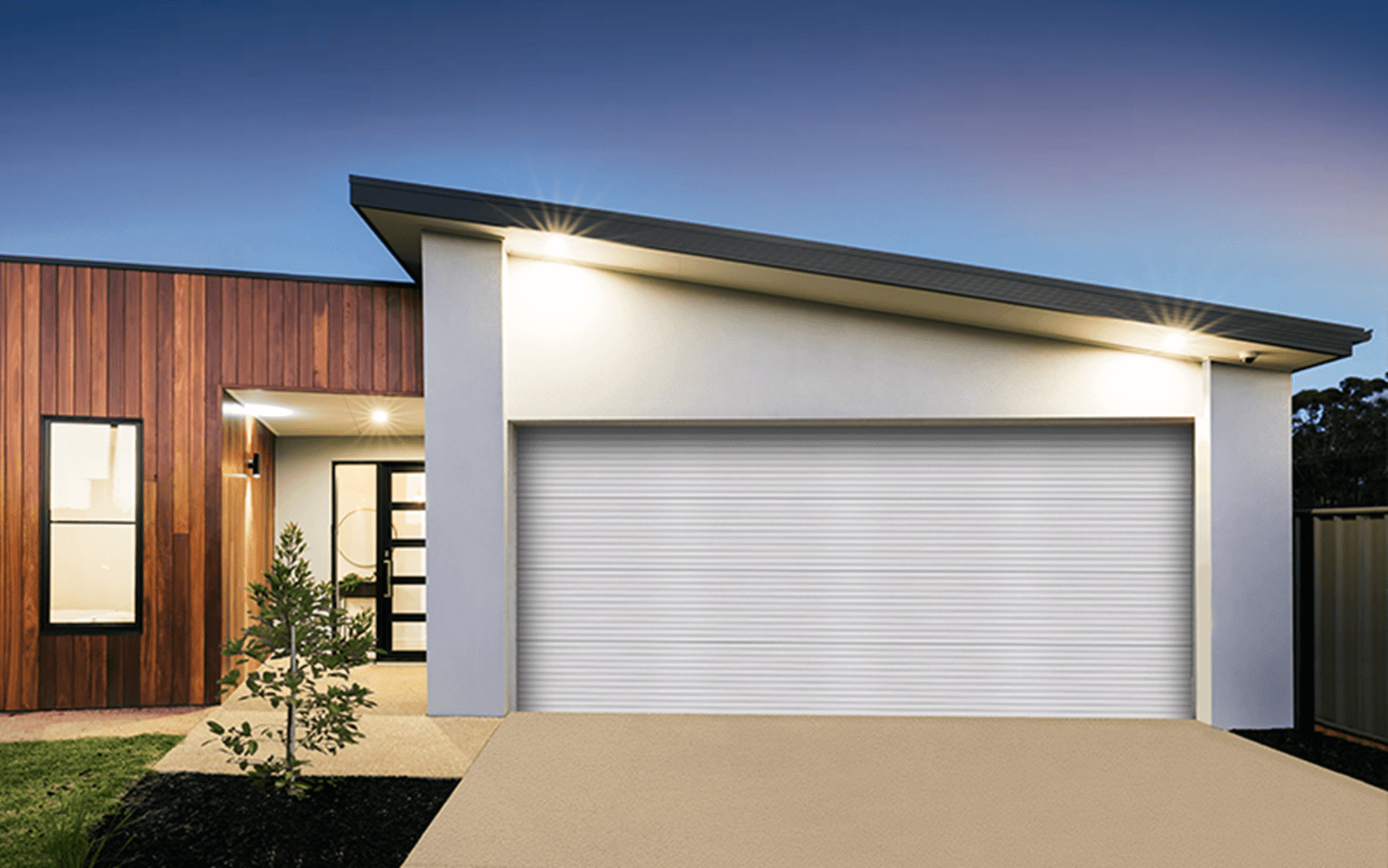 Slat garage door panel design
