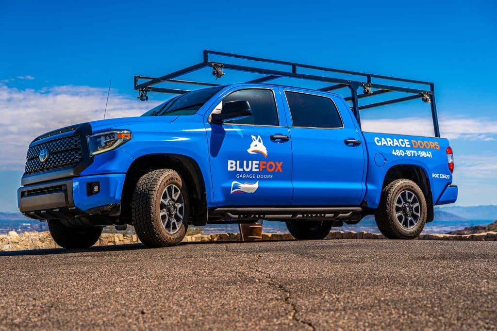 Blue Fox Garage Doors Service Truck