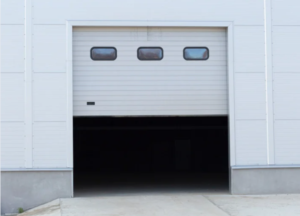 Overhead door with windows